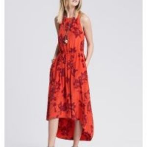 Bold Floral Silk High/Low